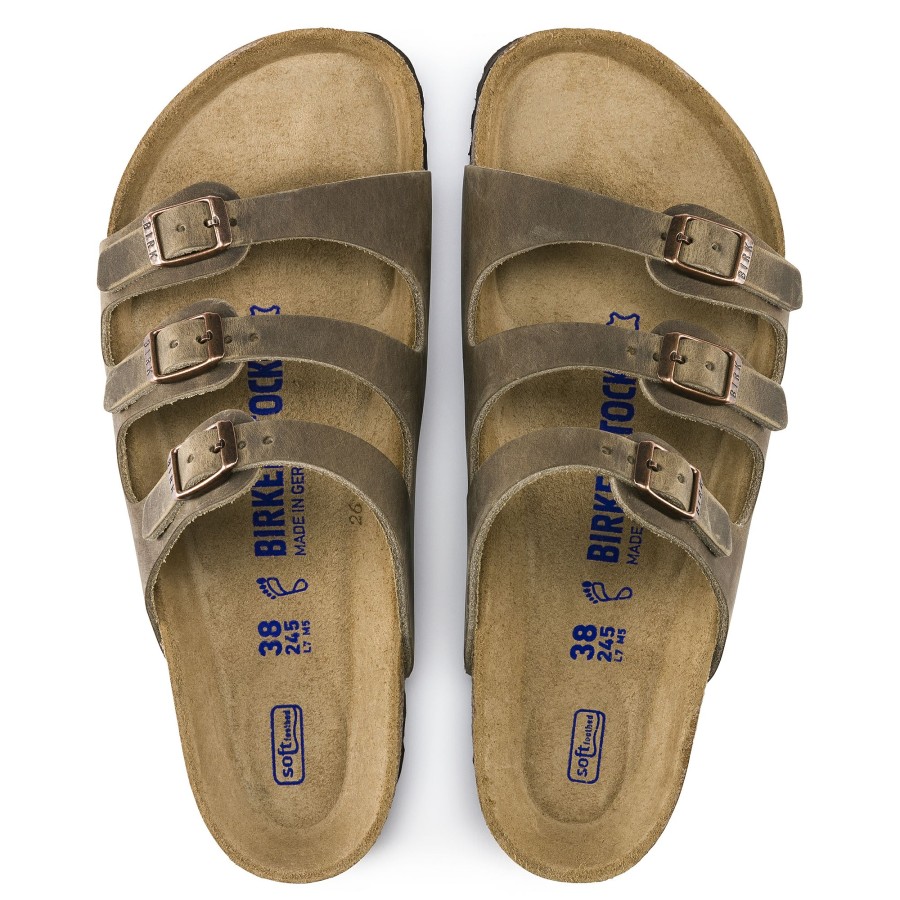 Women * | Featured Florida Tobacco Oiled Leather Regular Width Soft Footbed