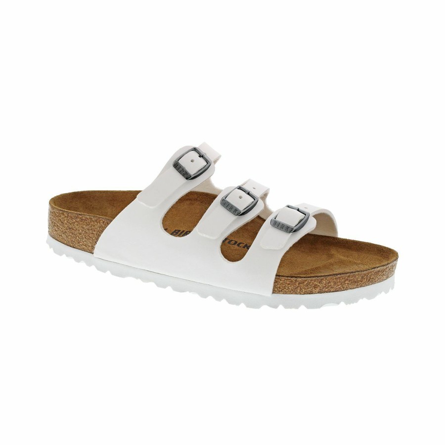 Women * | Featured Florida Birko-Flor White Regular Width Hard Footbed