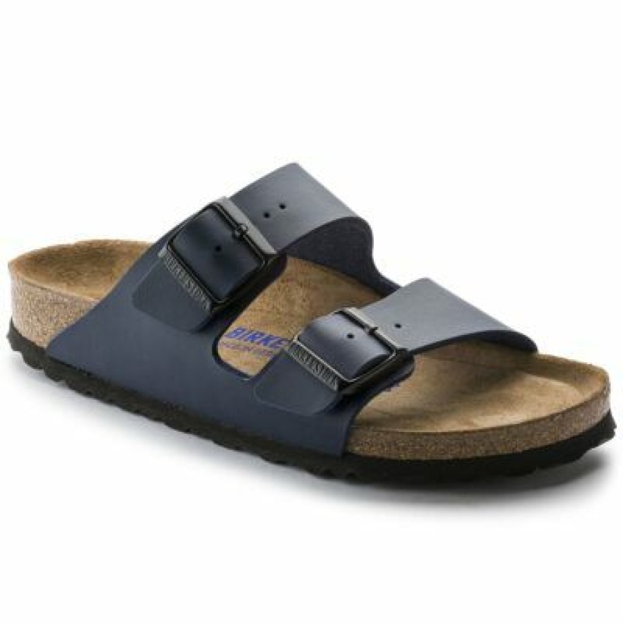 Women * | Best Sellers Arizona Birko-Flor Blue Regular Width Soft Footbed