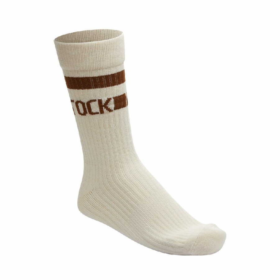 Accessories * | Hot Selling Logo Socks Beige Brown M/L