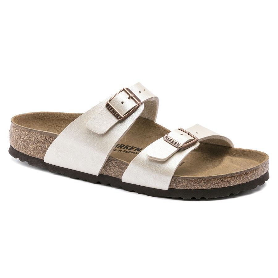 Women * | New Arrivals Sydney Graceful Pearl White Birko-Flor Regular Width Hard Footbed