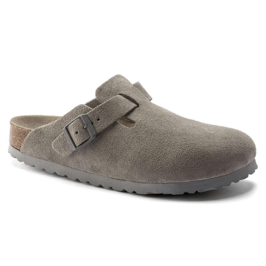 Women * | Best Sellers Boston Stone Coin Suede Leather Narrow Width Soft Footbed