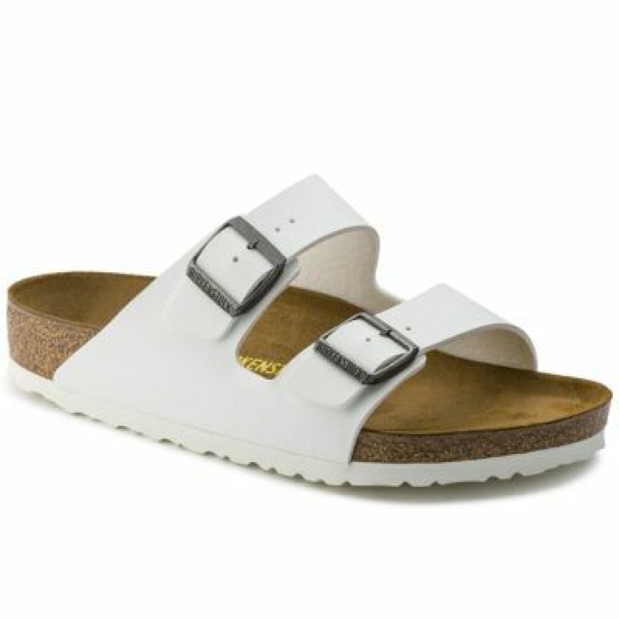 Women * | Bestsellers Arizona Birko-Flor White Regular Width Hard Footbed