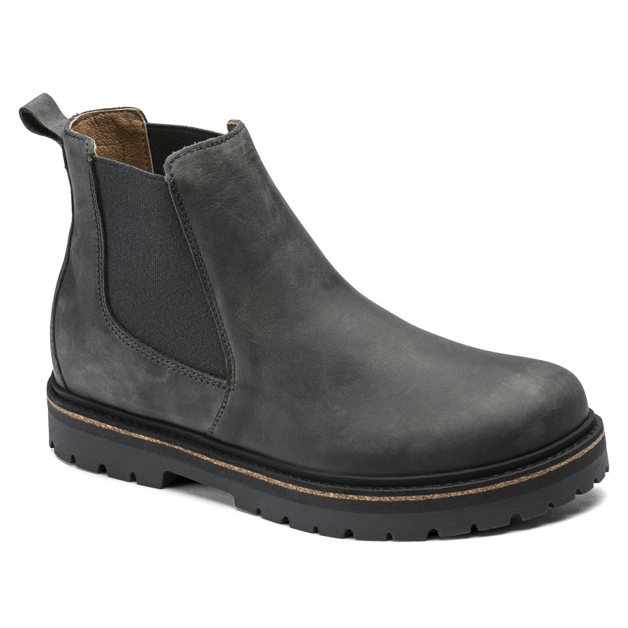 Men * | Promotion Stalon Graphite Nubuck Leather Regular Width