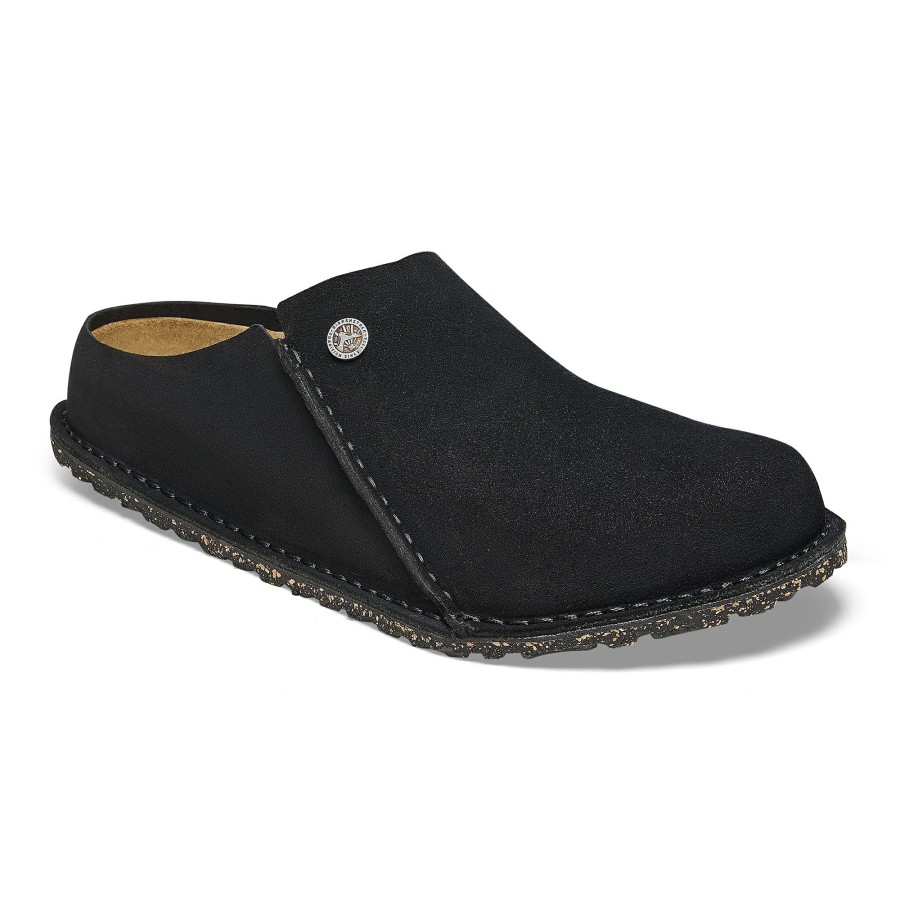 Women * | Hot Selling Zermatt Black Suede Leather Narrow Width