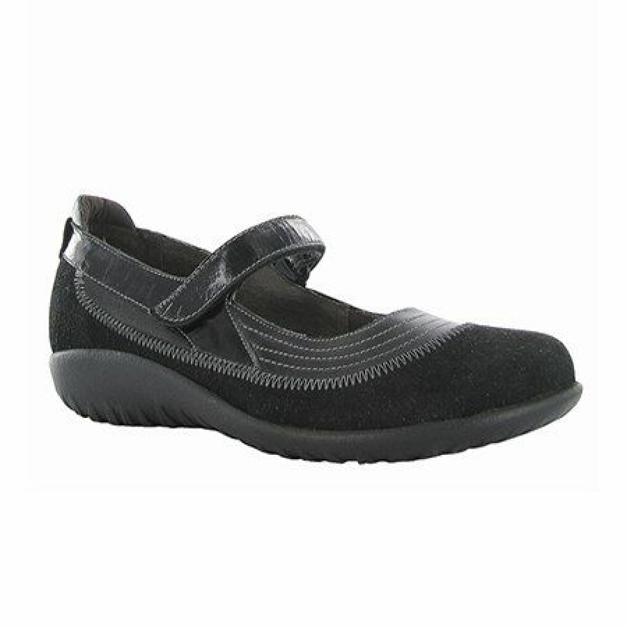 Women * | Typical Style Kirei Black Suede Leather