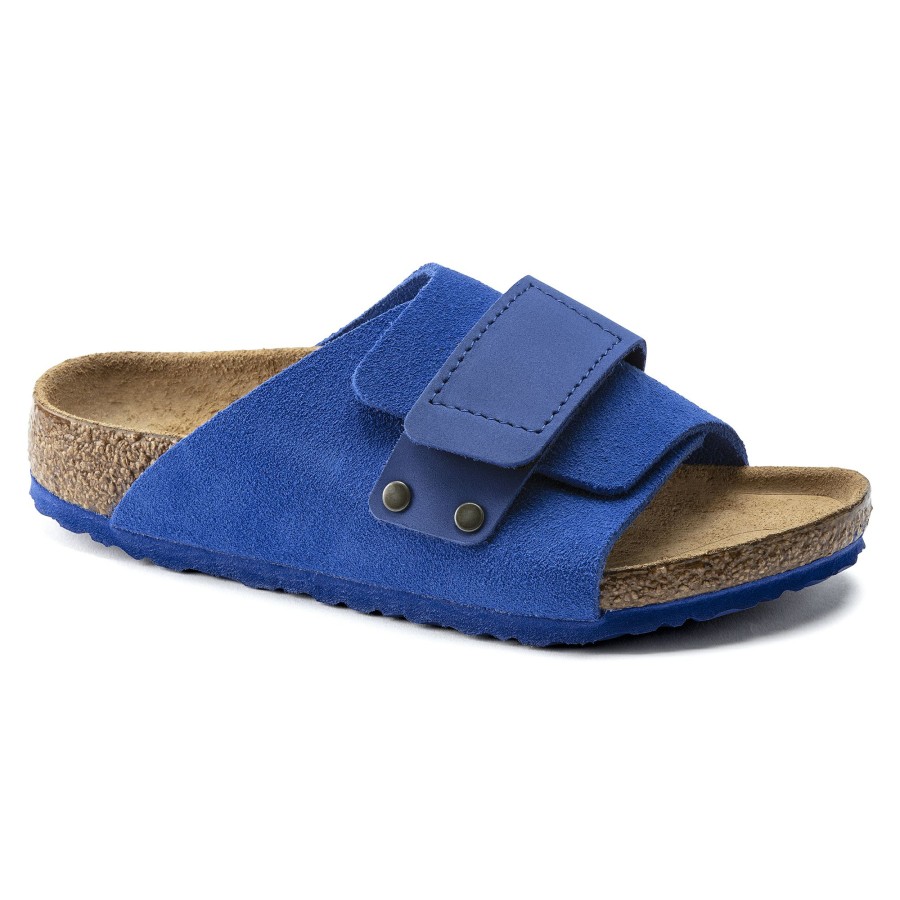 Kids * | Best Quality Kyoto Kid'S Ultra Blue Suede Leather Narrow Width Hard Footbed