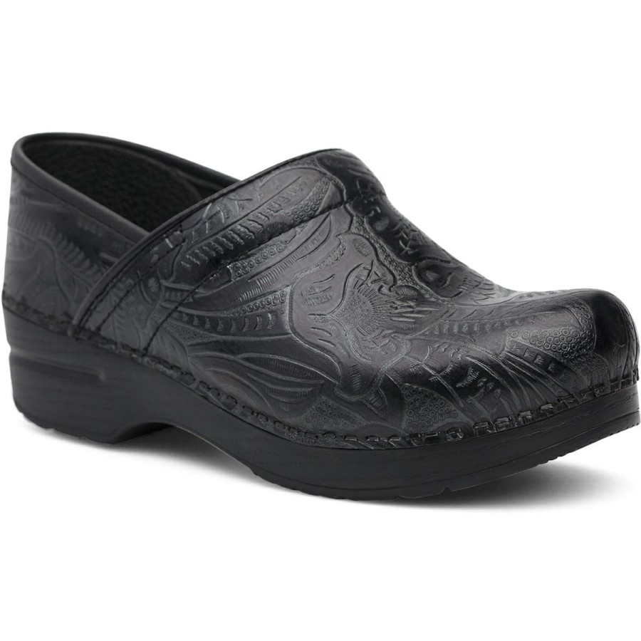 Women * | Shop Professional Black Tooled Wide