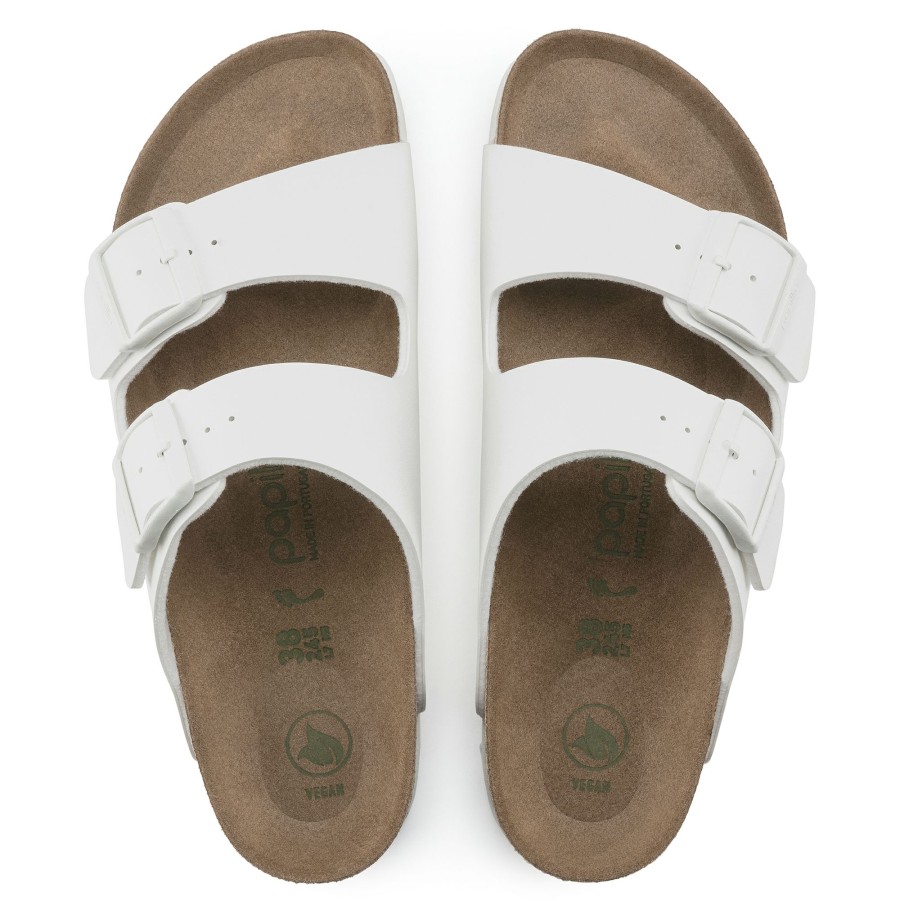 Women * | Outlet Sale Arizona Vegan Platform White Groove Narrow Width