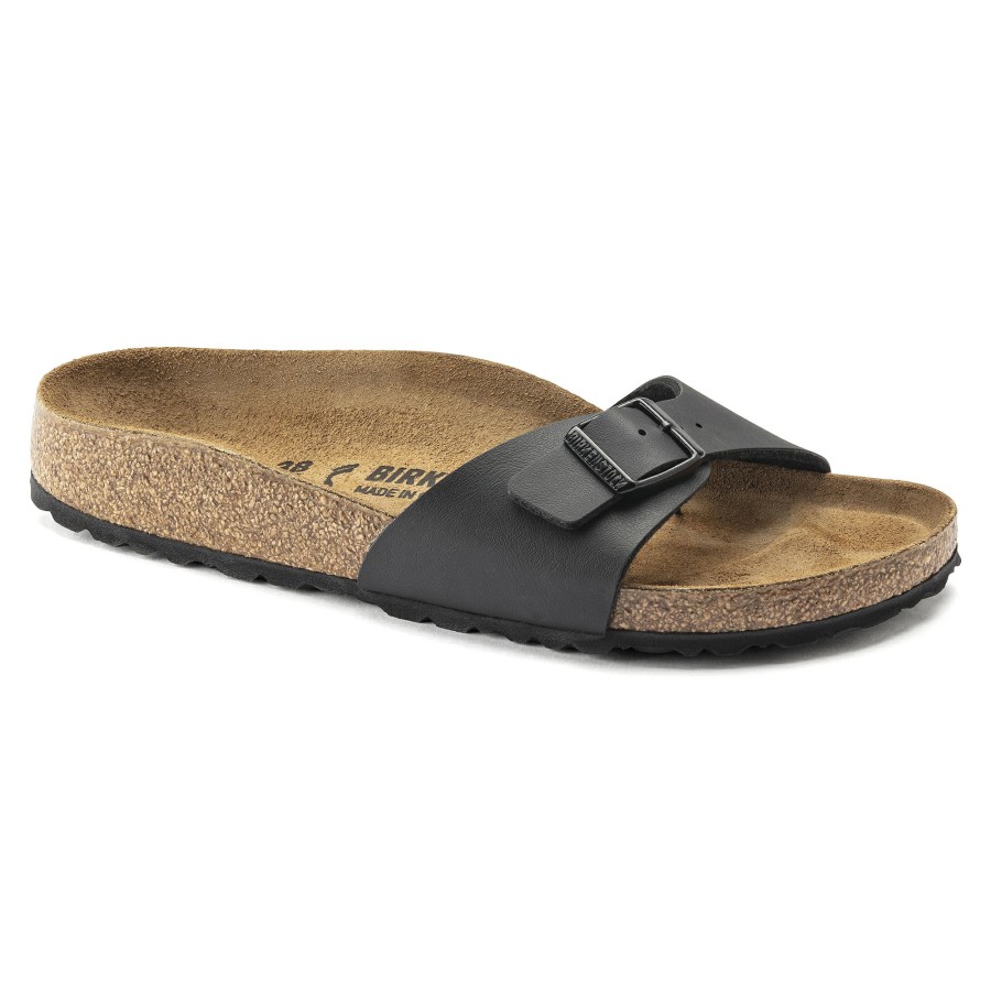 Women * | Hot Selling Madrid Black Birko-Flor Narrow Width Hard Footbed