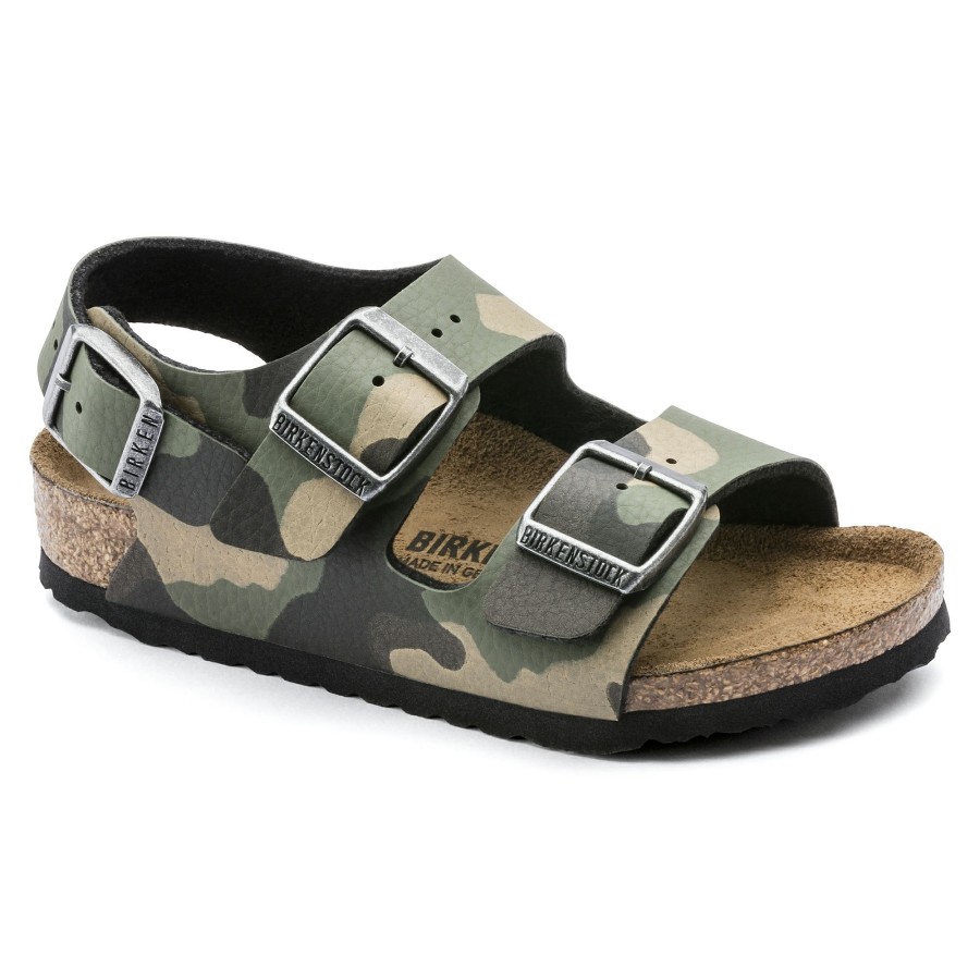 Kids * | Hot Sale Milano Kid'S Camo Khaki Narrow Width