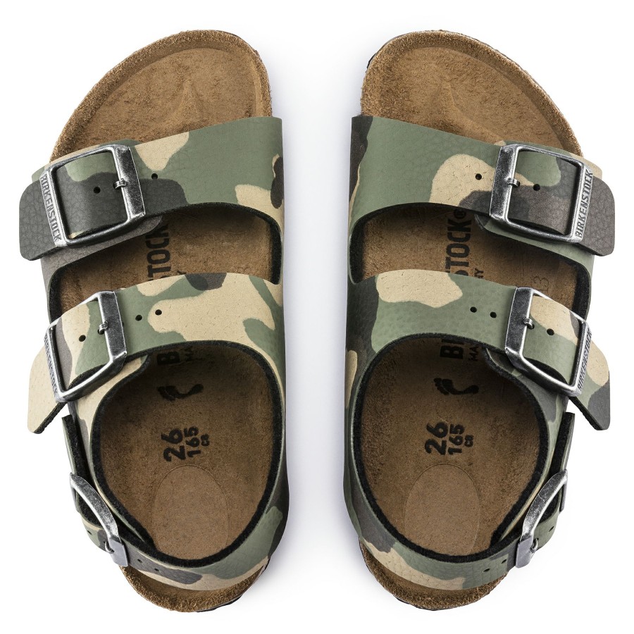 Kids * | Hot Sale Milano Kid'S Camo Khaki Narrow Width