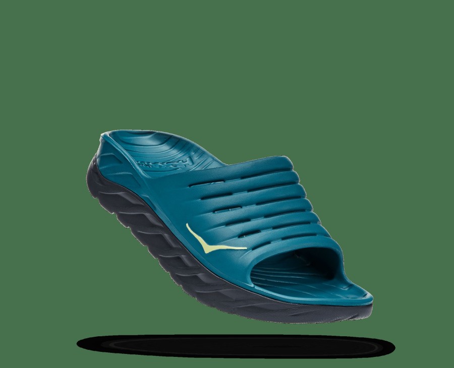 Men * | Hot Selling Ora Recovery Slide Blue Coral Butterfly Men'S